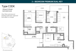 the-orie-floorplan-3-bedroom-premium-dual-key-type-C3DK